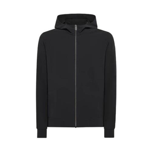 Svart Zip-Through Sweatshirt Stilig Komfort