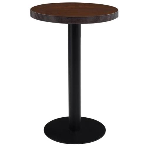 vidaXL Bistrobord mørkebrun 50 cm MDF