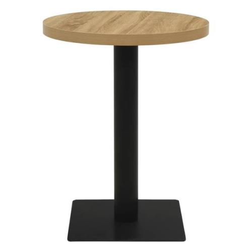 vidaXL Bistrobord eikefarge 60 cm MDF og stål