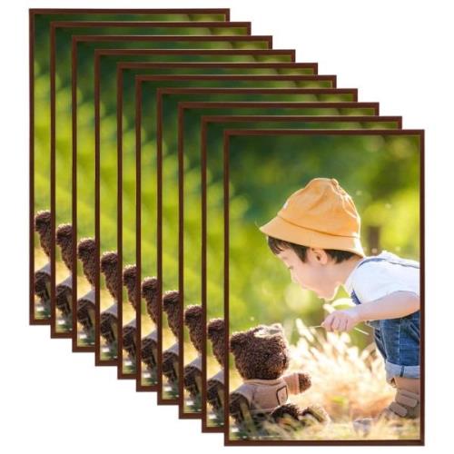 Fotorammekollasje for vegg eller bord 10 stk bronse 10x15 cm MDF