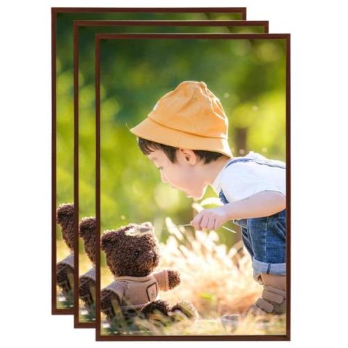 vidaXL Fotorammekollasje for bord 3 stk bronse 13x18 cm MDF