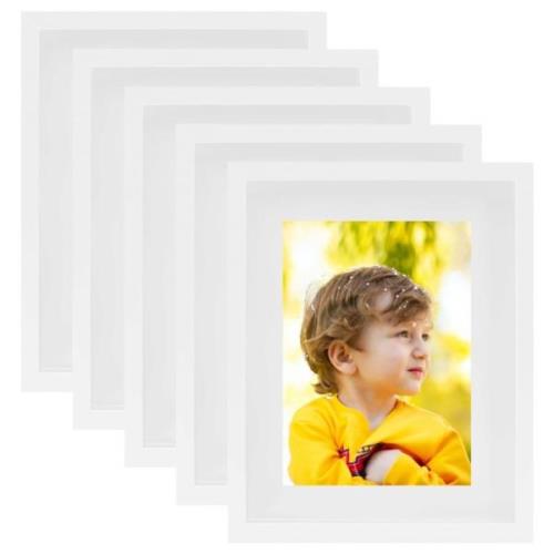 vidaXL 3D fotoboksrammer 5 stk hvit 21x29,7 cm for 15x20 cm bilde