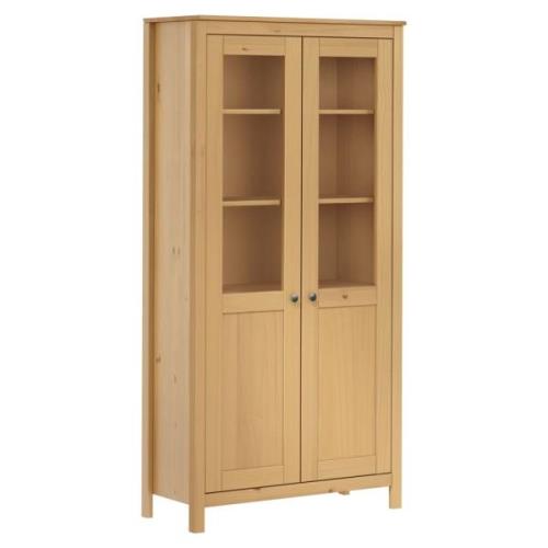 vidaXL Highboard Hill honningbrun 85x37x170,5 cm heltre furu