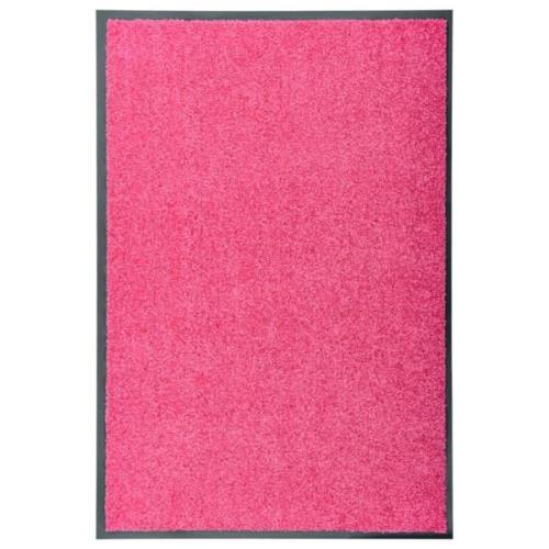 vidaXL Dørmatte vaskbar rosa 60x90 cm