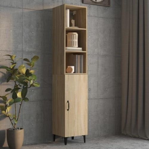 vidaXL Highboard sonoma eik 34,5x34x180 cm konstruert tre