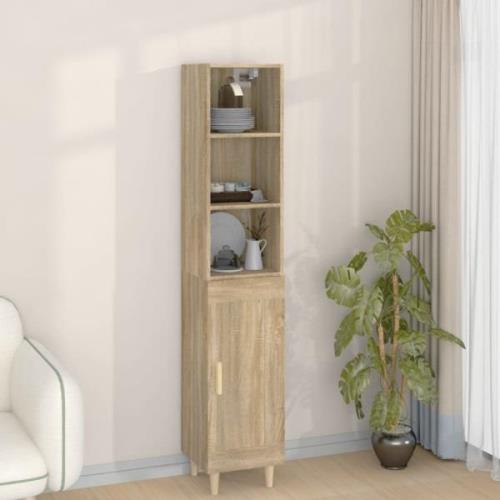 vidaXL Highboard sonoma eik 34,5x34x180 cm konstruert tre