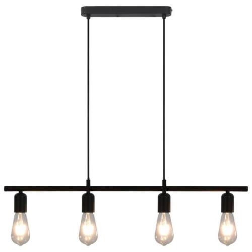 vidaXL Taklampe med glødelamper 2 W svart 80 cm E27