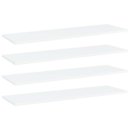 vidaXL Hylleplater 4 stk hvit 100x30x1,5 cm sponplate