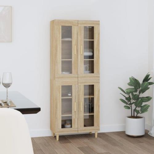 vidaXL Highboard sonoma eik 69,5x34x180 cm konstruert tre