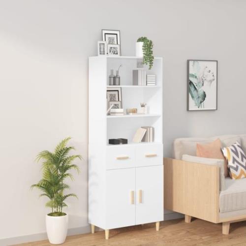 vidaXL Highboard hvit konstruert tre