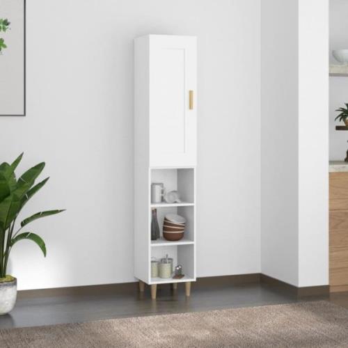 vidaXL Highboard hvit 35x34x180 cm konstruert tre