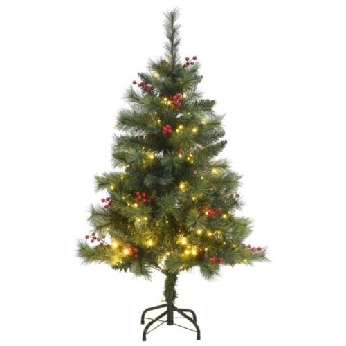 vidaXL Kunstig hengslet juletre med 150 LED 150 cm