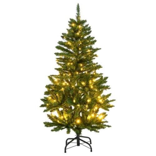 vidaXL Kunstig hengslet juletre med 150 LED 120 cm