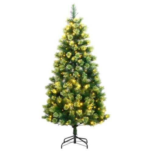 vidaXL Kunstig hengslet juletre med 150 LED 120 cm