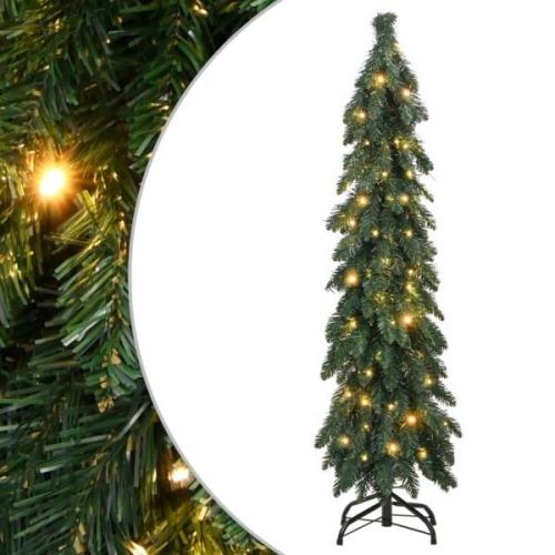 vidaXL Forhåndsbelyst kunstig juletre med 60 LED 120 cm