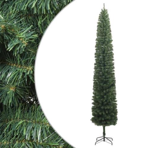 vidaXL Slankt juletre med stativ 270 cm PVC