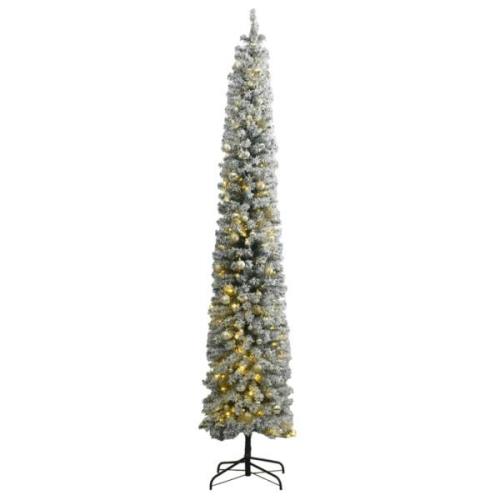 vidaXL Slankt juletre med 300 LED og kulesett 270 cm