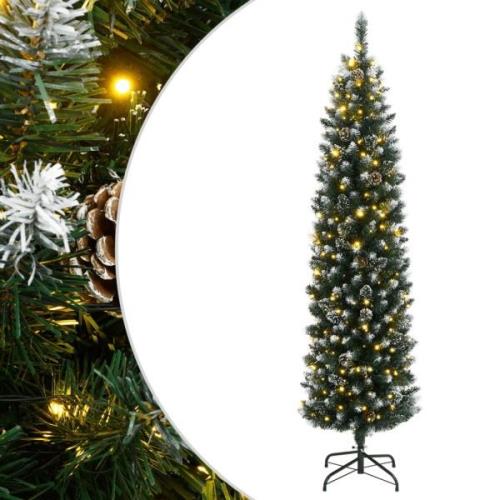 vidaXL Kunstig slankt juletre 300 LED 210 cm