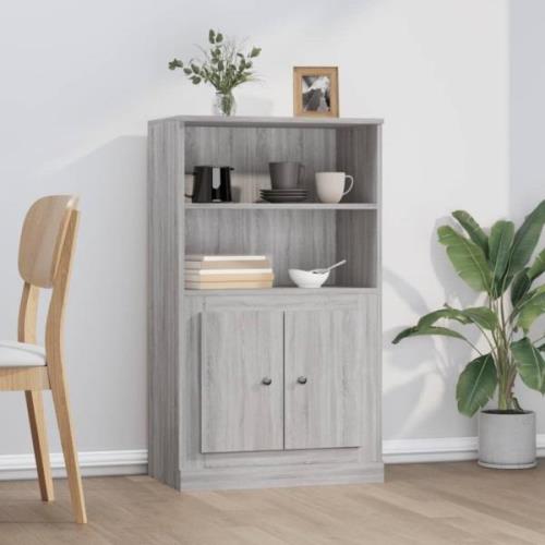 vidaXL Highboard grå sonoma 60x35,5x103,5 cm konstruert tre