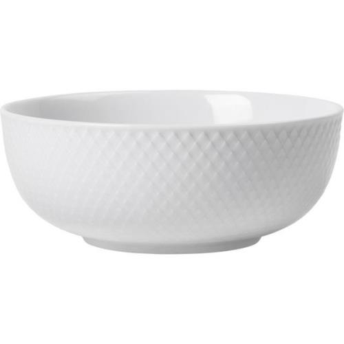 Lyngby Porcelæn Rhombe skål Ø15.5 cm, hvit