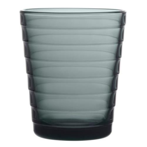 Iittala Aino Aalto Glass 22cl 2 stk, mørk grå