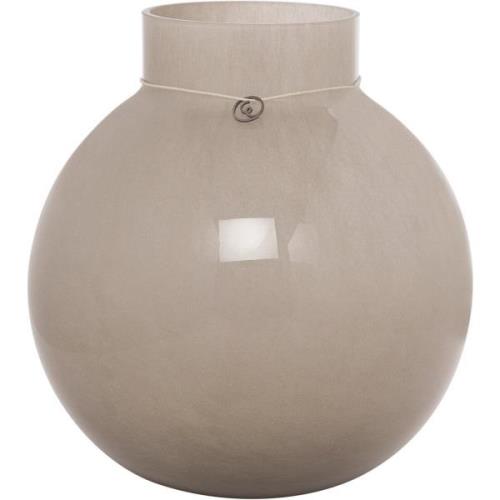 Ernst Glassvase rund 22 cm, Ø21, beige