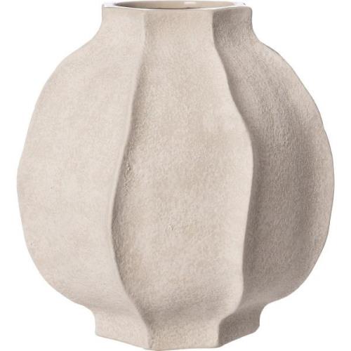 Ernst Vase steintøy 18 cm, naturhvit