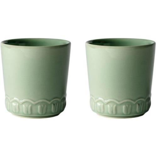 PotteryJo Tulipa kopp, 2-pack, verona grønn