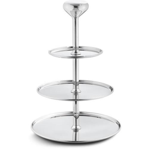 Georg Jensen Alfredo 3 etasjer Kakefat Rustfritt Stål