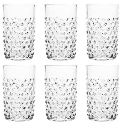 Klimchi - Hobnail glass 20 cl 6 stk crystal