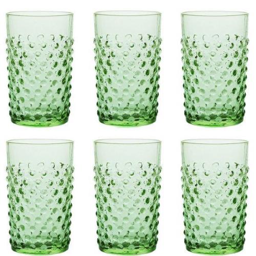 Klimchi - Hobnail glass 20 cl 6 stk light green