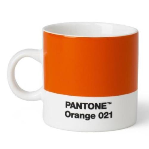 Copenhagen Design - PANTONE espressokopp med hank 12 cl oransje