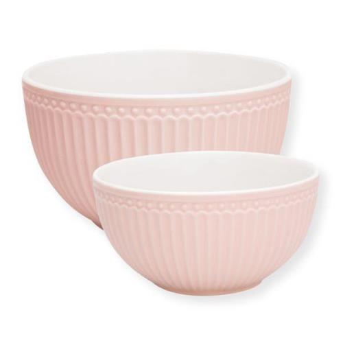 GreenGate - Everyday Alice serveringsskål sett 2 deler pale pink