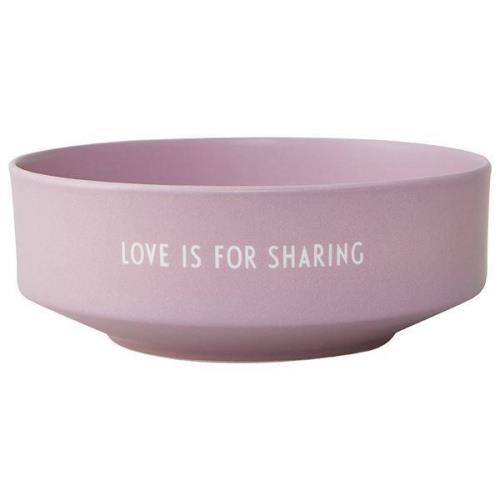 Design Letters - Favourite skål 60 cl Love is for sharing lavender