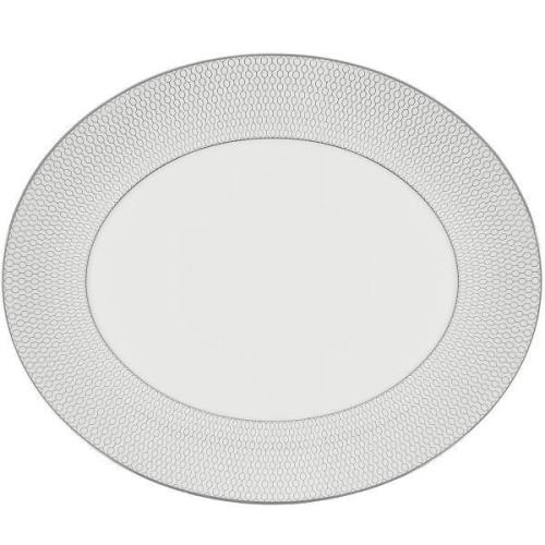 Wedgwood - Gio Platinum ovalt serveringsfat 33 cm