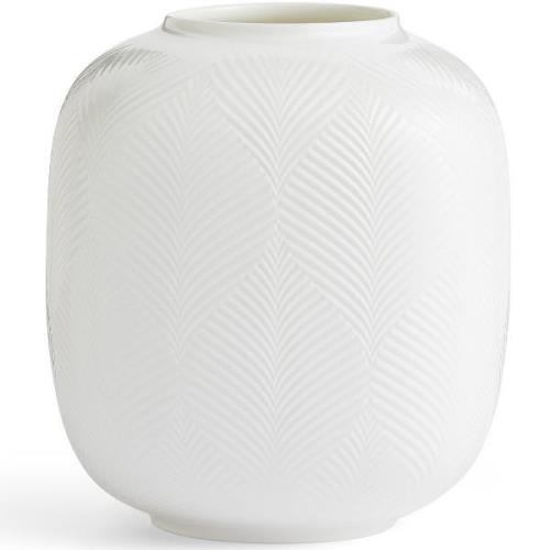 Wedgwood - White Folia rund vase 21 cm