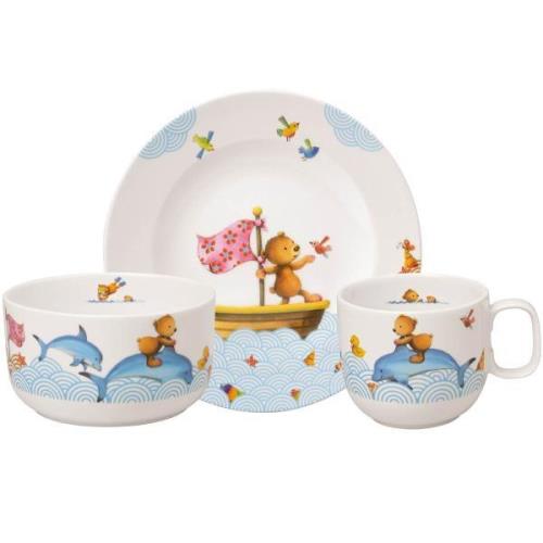 Villeroy & Boch - Happy as Bear barnesett 3 deler blå