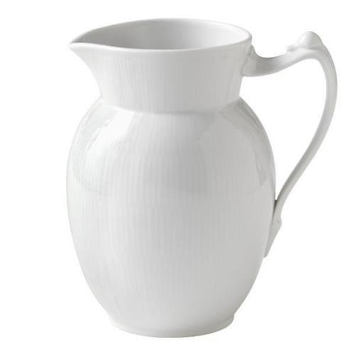 Royal Copenhagen - Hvit Riflet kanne 1,7L