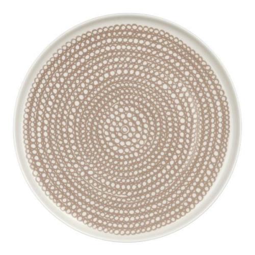 Marimekko - Siirtolapuutarha tallerken 20 cm hvit/beige