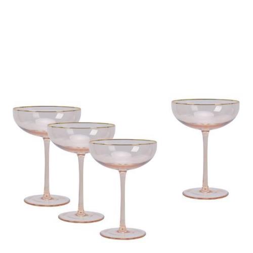 Modern House - Soft Pink champagneglass 23 cl 4 stk