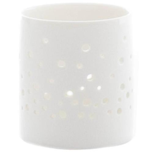 Sögne Home - T-lysholder dots 7,5x6,5 cm hvit