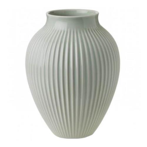 Knabstrup Keramik - Ripple vase 27 cm mintgrønn