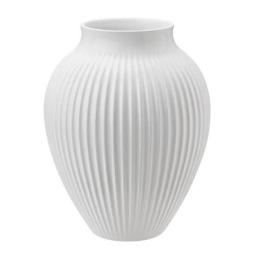 Knabstrup Keramik - Ripple vase 20 cm hvit