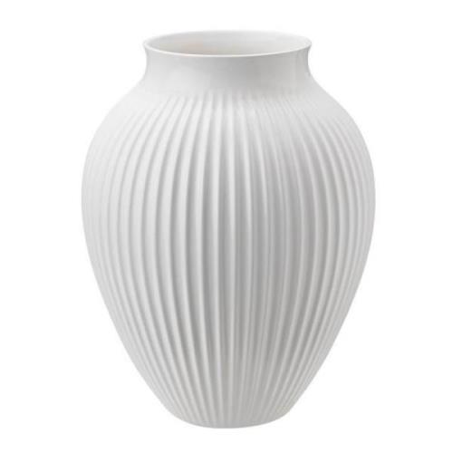 Knabstrup Keramik - Ripple vase 27 cm hvit