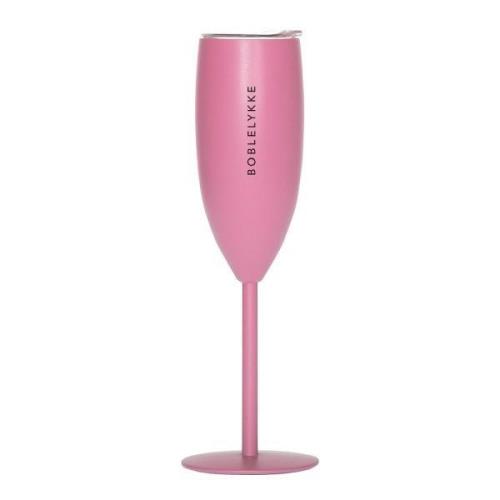 Pictureit - Champagneglass termo BOBLELYKKE 12 cl lys rosa