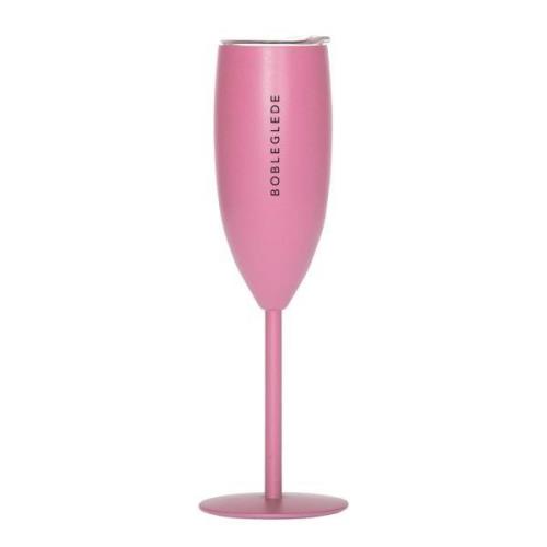 Pictureit - Champagneglass termo BOBLEGLEDE 12 cl lys rosa