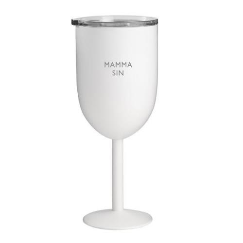 Pictureit - Vinglass termo MAMMA SIN 35 cl hvit