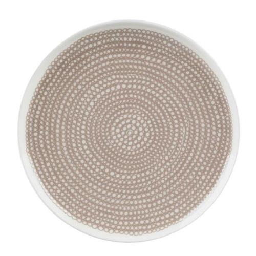 Marimekko - Siirtolapuutarha tallerken 25 cm hvit/beige