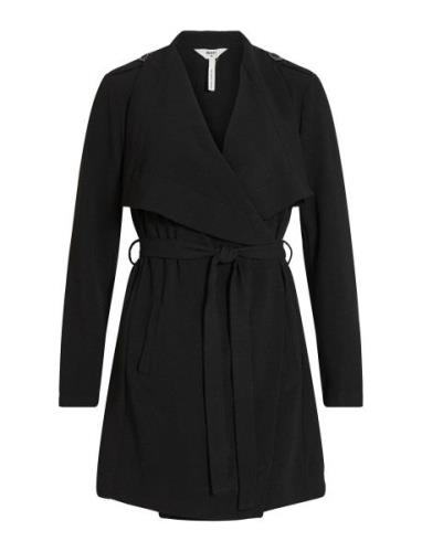 Objannlee Short Jacket Noos Tynn Kåpe Black Object