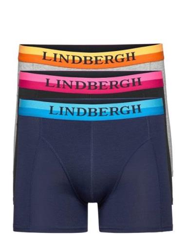 Neon Waistband Bamboo Boxers 3-Pack Boksershorts Blue Lindbergh